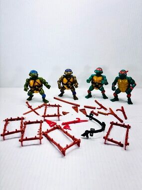 1988 Teenage Mutant Ninja Turtles Orig Leonardo Donatello Michelangelo Playmates